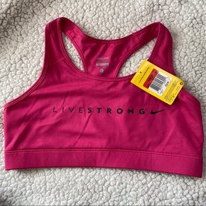 Nike pro live strong pink sports bra (L)